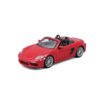Bburago Porsche 718 Boxster tmavo červená 1:32