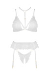 Dámsky erotický set Noemi white - BEAUTY NIGHT FASHION Bílá S/M