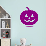 Veselá Stena Samolepka Halloweenska tekvica Farba: šedá, Veľkosť: 100 x 111 cm