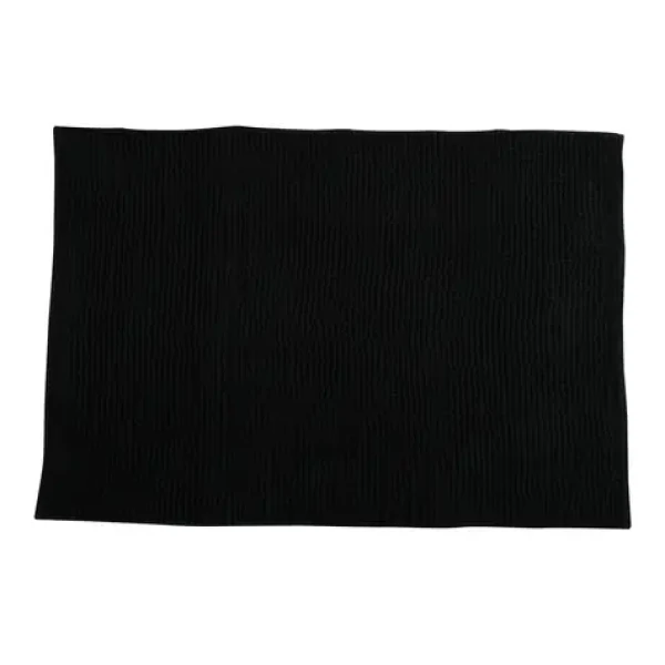MSV CHENILLE kúpeľňová predložka 60 x 90 cm čierna / mikrovlákno / protišmyková