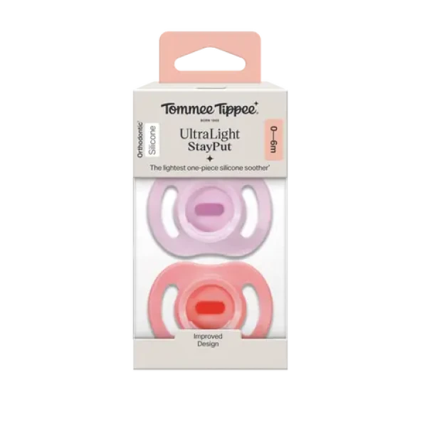 Tommee Tippee Silikónový Cumlík Ultra-light 0-6m, 2 ks - viac farebných variant (433594)