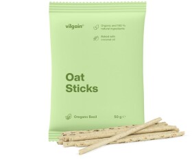 Vilgain Oat Sticks BIO – oregano a bazalka 50 g