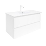Kúpeľňová skrinka s umývadlom SAT B-Way 99x50x45 cm biela lesk BWAY2100WU4B2 BWAY2100WU4B2