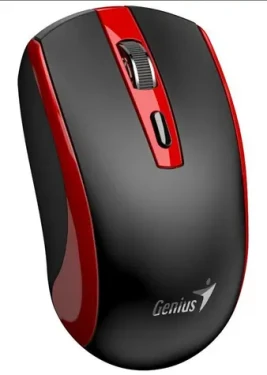 Genius ECO-8150 čierno-červená / Optická bezdrôtová myš / 1200 dpi / Copilot / 4 tlačidlá / dobíjací (31030045401)