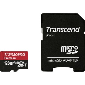 Transcend Premium pamäťová karta micro SDXC 128 GB Class 10, UHS-I vr. SD adaptéru; TS128GUSDU1