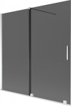 MEXEN/S - Velár dvojkrídlová posuvná vaňová zástena 160 x 150, grafit, chróm 896-160-000-41-01