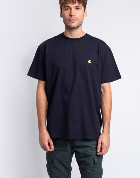 Carhartt WIP S/S Chase T-Shirt Dark Navy/Gold XXL