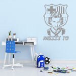 Veselá Stena Samolepka Lionel Messi 10 Farba: modrá, Veľkosť: 60 x 42 cm