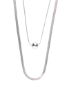 Marc Malone Módny oceľový náhrdelník Luna Silver Necklace MCN250257S