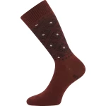 VOXX Ponožky dámské silné NORDKAPP z merino a s ionty stříbra VÍNOVÉ 39-42 126229
