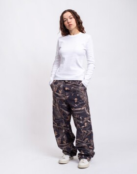 Carhartt WIP W' Brandon Single Knee Pant Camo Feather Tree, Black XS