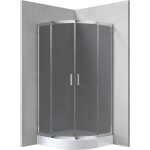 DEANTE - Funkia chróm - Sprchovací kút, polguľatý, 80x80 cm KYP_452K