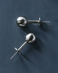 House Doctor Kovový vešiak Ball Silver Finish – set 2 Ks