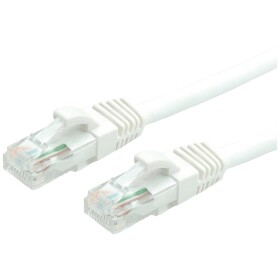 Value 21.99.1086 RJ45 sieťové káble, prepojovacie káble CAT 6 U/UTP 10.00 m biela netienený, bez halogénov, samozhášavý 1 ks; 21.99.1086