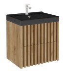 Kúpeľňová skrinka s umývadlom SAT Delano 60x46 cm dub mat DELANO60ZDUMB DELANO60ZDUMB
