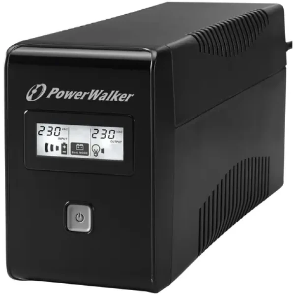 PowerWalker VI 850 LCD / záložný zdroj UPS / 850 VA / 480 W / 2x Typ F (CEE 7/3) / USB (10120017)