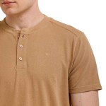 Bushman Pánske bavlnené henley tričko Gutu II, camel XXXL