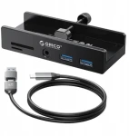 Orico MH5PMM-10-BK-BP čierna / USB hub / 2x USB-C + 2x USB-A 2.0/3.0 / SD + microSD čítačka (MH5PMM-10-BK-BP)