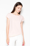Dámska blúzka VT008 Powder pink - Venaton 38 pudrovo-růžová