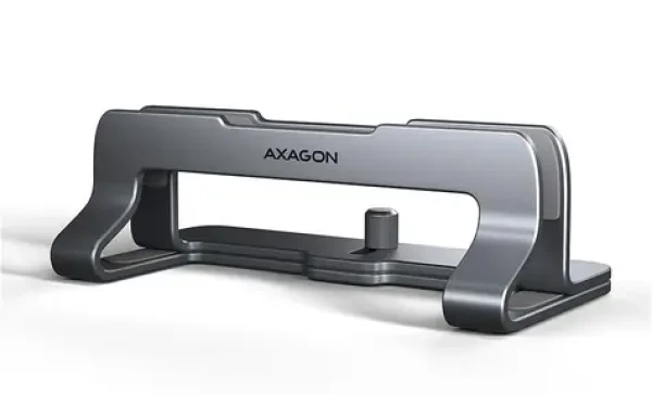Axagon STND-VG, vertikálny hliníkový stojan pre notebooky 10"-17.3" nastaviteľný rozostup šedá (STND-VG)