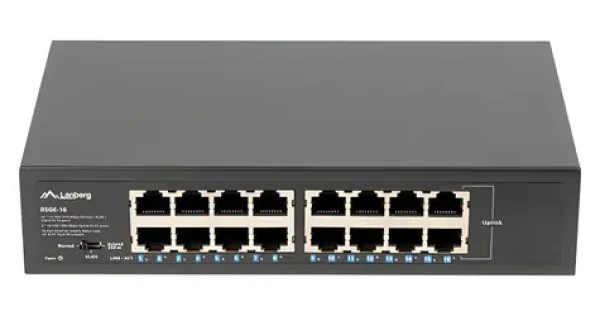 Lanberg RSGE-16 / Switch / 16- Port / 1000 Mbps / Rack 10 "/19" (RSGE-16)