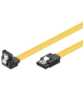 MicroConnect Prepojovací kábel SATA 7pin 90 ° uhol - SATA 7pin 0.5m žltá / SATA III (SAT15005A1C6)