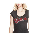 GUESS tričko Stef Script Logo Tee čierne XS Čierna