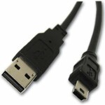 Manhattan Kábel USB 2.0 A-mini B / prepojovací / 1.8m / čierna (333375-MA)