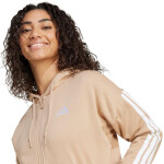Mikina adidas Essentials s 3 prúžkami a celoprepínacím fleecovým šiltom W JX7706 M