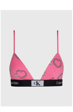 Dámska podprsenka 000QF7478E KCC pink with hearts Calvin Klein