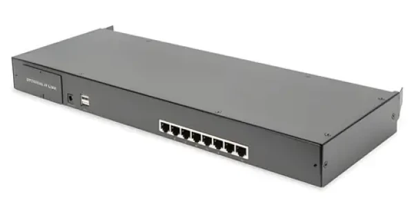Digitus modulárny CAT5 KVM switch 8- Port / KVM switch / 8 portov / Dosah 60 m / Rack 1U (DS-72216)