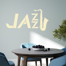 Veselá Stena Samolepka Jazz Farba: béžová, Veľkosť: 80 x 41 cm