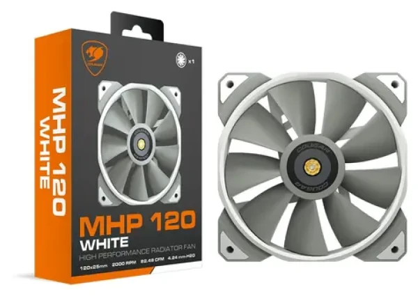 COUGAR MHP 120 biela / Ventilátor / 120 mm / 2000 RPM / PWM / 34,5 dB (CGR-CF-MHP12HB-W)