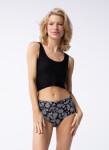 Dámske nohavičky Paisley Simple Maxi Black so vzorom - Julimex S