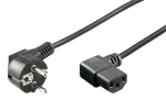 MicroConnect Sieťový napájací kábel Schuko 90° uhol - C13 90° uhol 1.8m čierna (PE010518)