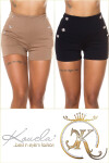 Sexy Koucla high waist shorts with pockets CAPPUCCINO L