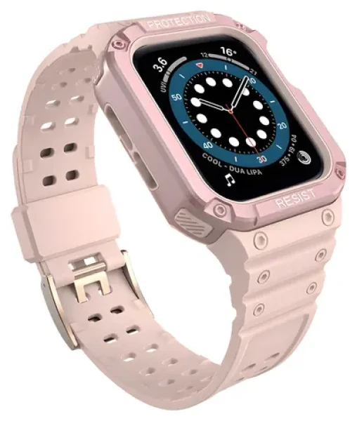 Hurtel Ochranné puzdro s remienkom pre Apple Watch 38/40/41 mm ružové / Puzdro s remienkom / 38/40/41 mm