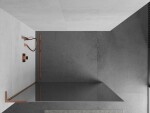 MEXEN/S - Kioto L Sprchová zástena WALK-IN 100 x 200, zrkadlové, meď kartáčovaná 800-100-103-65-50