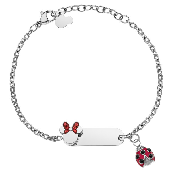 Disney Pôvabný oceľový náramok s príveskami Minnie Mouse B600623RRL-55.CS