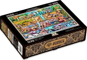Wooden City Drevené puzzle Úžasné kráľovstvo zvierat