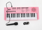 Mamido Mamido Detské klávesy s mikrofónom 37 kláves ružové