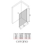 CERANO - Sprchová zástena Walk-in Orbis - Pravá - 8 mm - chróm, mliečne sklo - 100x200 CER-999923