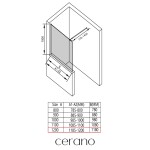CERANO - Sprchová zástěna Walk-in Onyx Half Round L/P - 8 mm - kulatá vzpěra - černá matná, transparentní sklo - 120x100 CER-681589