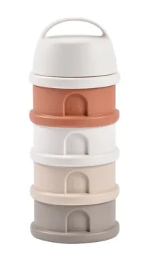 Beaba Sada téglikov na sušené mlieko / desiatu Cotton White / Terracotta (911728BB)