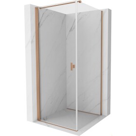 MEXEN/S - Mist-B sprchovací kút dvere krídlové 95 x 95, transparent, meď kartáčovaná 8A2T-095-095-65-00