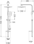 MEXEN/S - Q17 chróm sprchový stĺp 798171795-00
