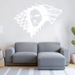 Veselá Stena Samolepka Jon Snow Hra o tróny Farba: hnědá, Veľkosť: 100 x 73 cm
