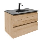 Kúpeľňová skrinka 2 zásuvková s umývadlom SAT B-Way 79x50x45 cm dub mat BWAY280OAKU4B2B BWAY280OAKU4B2B