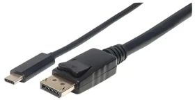 Manhattan USB-C na DisplayPort čierna / Redukcia / 3840 x 2160 px / 60 Hz / 1 m (152471)