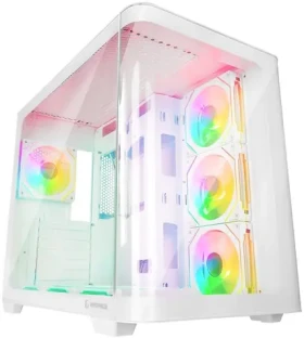 Rampage Loopy biela / PC skriňa / ATX / akvárium design / 7x ARGB ventilátor / Infinity HUB (LOOPY-WHITE)